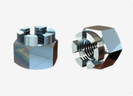 Гайки корончатые прорезные