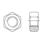 Гайка шестигранная высокая, класс точности В ГОСТ 15523-70 - фото - 2